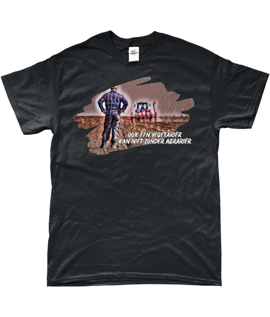 T-Shirt - Ook een vegetariër kan niet zonder agrariër