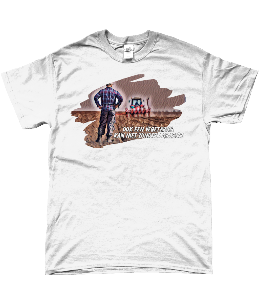 T-Shirt - Ook een vegetariër kan niet zonder agrariër