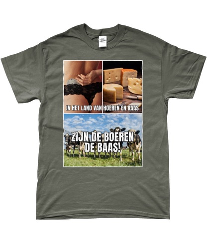 T-Shirt - Hoeren en kaas, boeren de baas